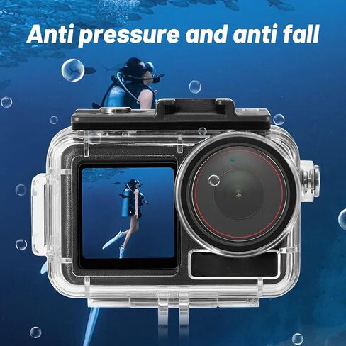 Yunseity Diving Case for Action 5 Pro 4 3 Action Camera, 31ft Diving Housing with Tempered Glass Lens and Cold Shoe Mount, for Underwater Photography and Water Sports in Kuwait