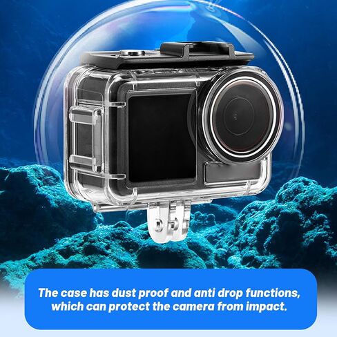 Yunseity Diving Case for Action 5 Pro 4 3 Action Camera, 31ft Diving Housing with Tempered Glass Lens and Cold Shoe Mount, for Underwater Photography and Water Sports in Kuwait