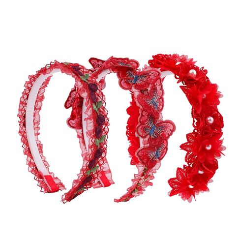 OOSAKU 3Pack Pearl Flower Headbands for Baby Girls Toddler Headband Hair Bands For Pretty Gifts Cute Trendy Stuff (FK-B-H) in Saudi Arabia