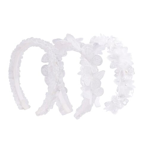 OOSAKU 3Pack Pearl Flower Headbands for Baby Girls Toddler Headband Hair Bands For Pretty Gifts Cute Trendy Stuff (FK-B-H) in Saudi Arabia