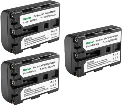 بطارية Kastar NPFM50 (3 عبوات) لسوني NP-FM30 NP-FM50 NP-FM51 NP-QM50 NP-QM51 NP-FM55H وCCD-TR DCR-PC DCR-TRV DCR-DVD DSR-PDX GV HVL سلسلة كاميرا الفيديو (نماذج التفاصيل ابحث في الوصف) in Kuwait