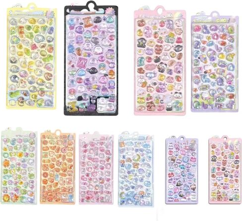 3D Cute Stickers for Kids Adults, 450+ Bulk Pack Funny Japanese Kawaii Puffy Stickers for Water Bottles Phone Cases Laptop Bullet Journal Sticker for School Students Gifts Classroom Teachers Prizes in Saudi Arabia