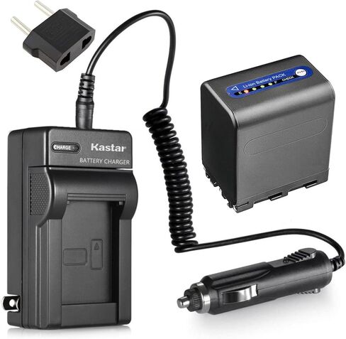 استبدال بطارية وشاحن Kastar لجهاز Sony NP-QM91D NP-QM91 وSony Cyber-shot DSC-F707 DSC-F717 DSC-F828 DSC-R1 DSC-S30 DSC-S50 DSC-S70 DSC-S75 DSC-S85؛ سوني DSR-PDX10 HVL-ML20M HVR-A1 GV-D1000 in Kuwait