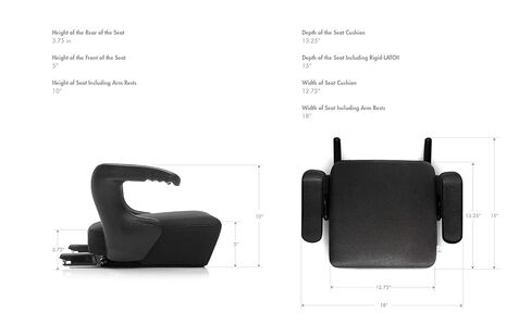 Clek Ozzi Backless Booster Car Seat with Rigid Latch, Carbon (Jersey Fabric) in Kuwait