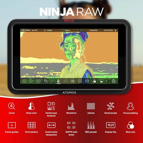 Atomos Ninja RAW: مسجل شاشة ProRes/ProRes RAW مع التحكم في الكاميرا لكاميرات HDMI والكاميرات التي لا تحتوي على مرآة in Kuwait