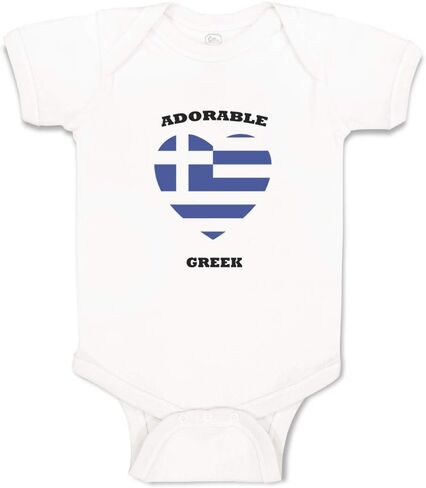 Cute Rascals Custom Personalized Boy & Girl Baby Bodysuit Adorable Greek Heart Funny Cotton Baby Clothes White Design Only 6 Months in Kuwait