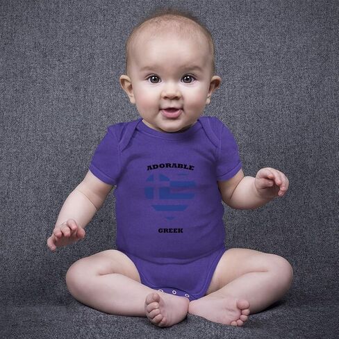 Cute Rascals Custom Personalized Boy & Girl Baby Bodysuit Adorable Greek Heart Funny Cotton Baby Clothes White Design Only 6 Months in Kuwait