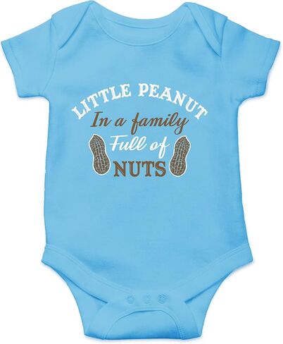 CBTwear Little Peanut in a Family Full of Nuts - Humor Jumpsuit - Cute Infant One-Piece Baby Bodysuit in Kuwait