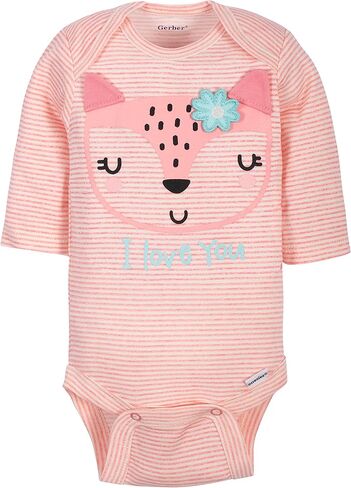 5-Pack Baby Girls Fox Long Sleeve Onesies® Bodysuits in Kuwait