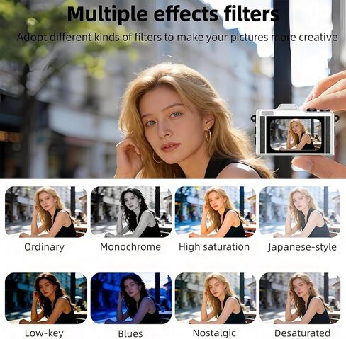 كاميرا رقمية صغيرة بسلسلة مفاتيح، مادة سبائك الألومنيوم بدقة 5 ميجابكسل FHD، كاميرات ريترو صغيرة محمولة صغيرة، مسجل فيديو للجيب مع بطاقة 32 جيجابايت لتسجيل السفر، هدايا عيد الميلاد، الحفلات ومدونة الفيديو (أسود) in Kuwait