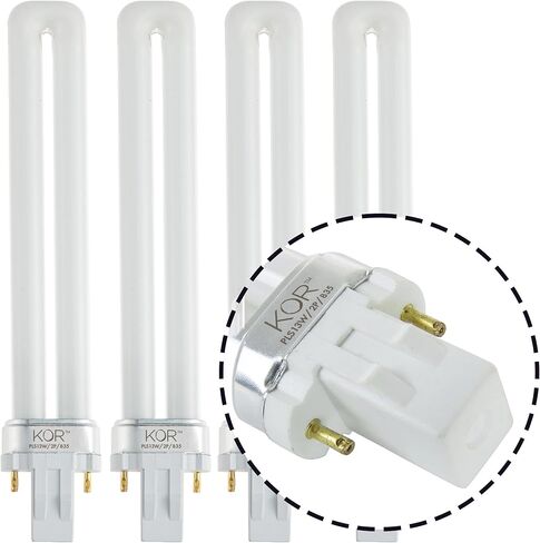 (حزمة من 4) 13 وات أنبوب واحد 2 دبوس GX23 قاعدة 4100K أبيض بارد 41K CFL لمبة إضاءة - بديل لسيلفانيا 21134 CF13DS/841 فيليبس 146852 PL-S 13W/841 GE 97571 F13BX/841 in Kuwait