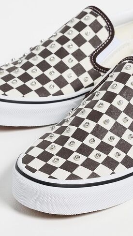Vans Unisex Classic Slip On Sneakers, Rhinestone Demitasse, 7 US Women/5.5 US Men in Kuwait