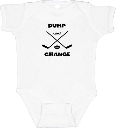 Campus Originals Baby Hockey Bodysuit Creeper Dump and Change/Ice Ice Baby/Daddy Slipped One Past The Goalie in Kuwait