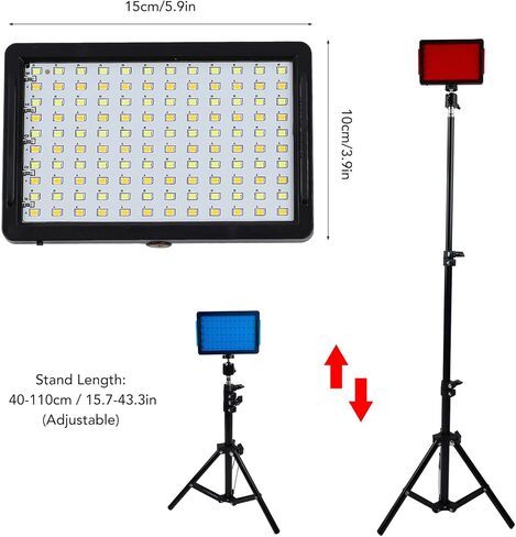 مجموعة إضاءة فيديو LED، إضاءة صور USB متعددة الأغراض قابلة للتعديل مع 9 أنواع من مرشحات الألوان، مجموعة إضاءة فيديو للتصوير الفوتوغرافي لمؤتمرات الفيديو، والبث المباشر، in Kuwait