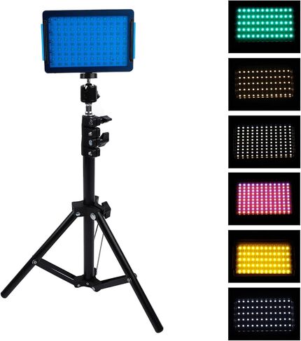 مجموعة إضاءة فيديو LED، إضاءة صور USB متعددة الأغراض قابلة للتعديل مع 9 أنواع من مرشحات الألوان، مجموعة إضاءة فيديو للتصوير الفوتوغرافي لمؤتمرات الفيديو، والبث المباشر، in Kuwait