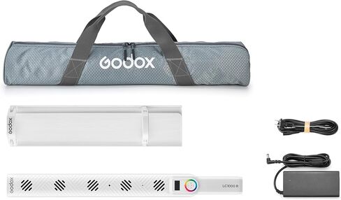 عصا إضاءة Godox RGB LED، ضوء فيديو محمول 100 وات، 2500-8500 كلفن CCT، تحكم كامل في الألوان RGB، بطارية مدمجة، تحكم في التطبيق، 15 تأثير FX (LC1000R) in Kuwait