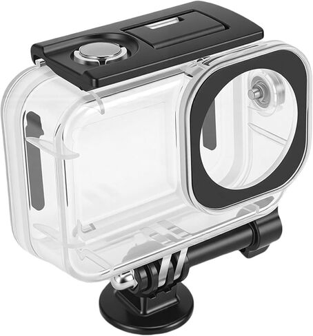 Qinlorgo High Transmittance Tempered Glass Lens Water Proof Case for Osmo Action 6, Upgraded Sealing Case, 45m Depth with Secure Locking, Ideal for Surfing & Diving in Kuwait