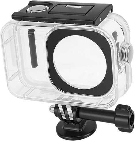 Qinlorgo High Transmittance Tempered Glass Lens Water Proof Case for Osmo Action 6, Upgraded Sealing Case, 45m Depth with Secure Locking, Ideal for Surfing & Diving in Kuwait