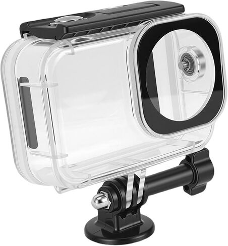 Qinlorgo High Transmittance Tempered Glass Lens Water Proof Case for Osmo Action 6, Upgraded Sealing Case, 45m Depth with Secure Locking, Ideal for Surfing & Diving in Kuwait