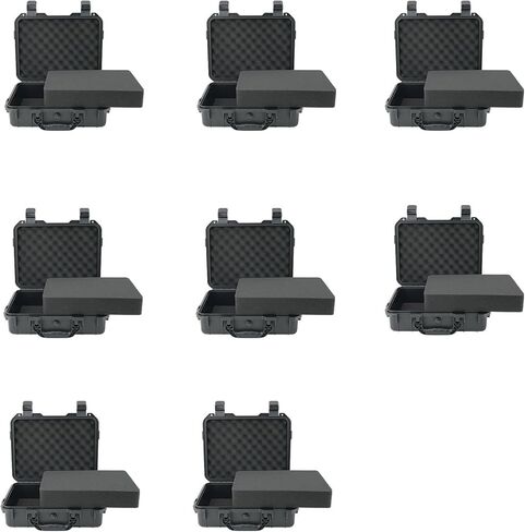 حافظة صلبة مقاومة للماء مقاس 14.3 × 11.4 × 4.5 بوصة من NineLeaf مع حشوة إسفنجية قابلة للتخصيص بنفسك، حافظة واقية محمولة للكاميرات والطائرات بدون طيار والأدوات وأدوات الاختبار والأشياء الثمينة، 8 قطع in Kuwait