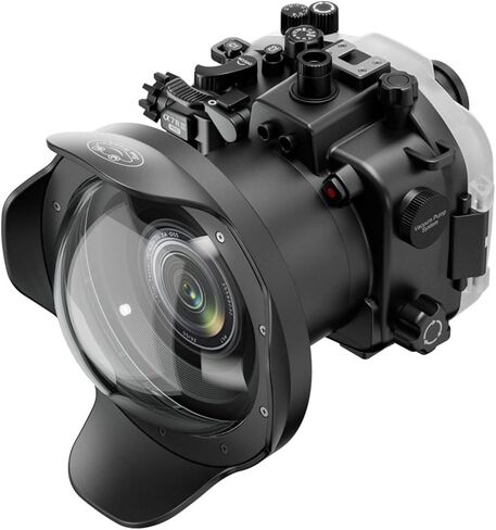 غطاء Searogs تحت الماء لهاتف Sony A7iii A7riii مع طقم منفذ قبة WA005F [40 م/130 قدم] جراب مقاوم للماء مع قبة 6 بوصة لهاتف Sony A7r3 A7m3+ 16-35 مم F4/ 28-70 مم F3.5-5.6 in Kuwait