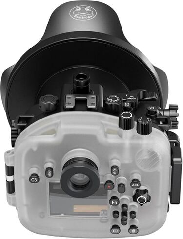 غطاء Searogs تحت الماء لهاتف Sony A7iii A7riii مع طقم منفذ قبة WA005F [40 م/130 قدم] جراب مقاوم للماء مع قبة 6 بوصة لهاتف Sony A7r3 A7m3+ 16-35 مم F4/ 28-70 مم F3.5-5.6 in Kuwait