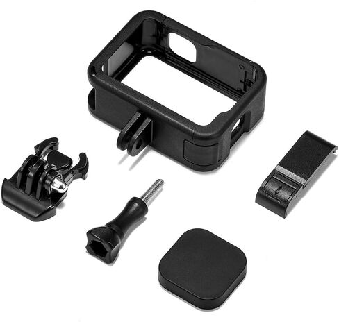 حافظة حماية بإطار قفص من بلاستيك ABS باللون الأسود لكاميرات GoPro Hero12/11/10/9 - متينة وخفيفة الوزن وحماية كاملة للوصول لكاميرات الحركة الرياضية in Kuwait