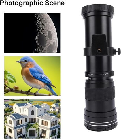 Andoer 420-800mm F8.3-16 عدسات تكبير يدوية RF Mount لكاميرات RP R3 R5 R5 C R6 R6 Mark II R7 R8 R10 R50 R100 SLR in Kuwait