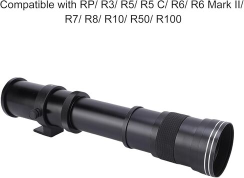Andoer 420-800mm F8.3-16 عدسات تكبير يدوية RF Mount لكاميرات RP R3 R5 R5 C R6 R6 Mark II R7 R8 R10 R50 R100 SLR in Kuwait