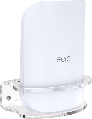 حامل حائط HomeMount مصنوع لهاتف eero Pro 7 - آمن ومستقر مع تصميم الدرابزين، متوافق مع eero Pro 7، مادة أكريليك متينة، سهل التركيب (قطعة واحدة) in Kuwait