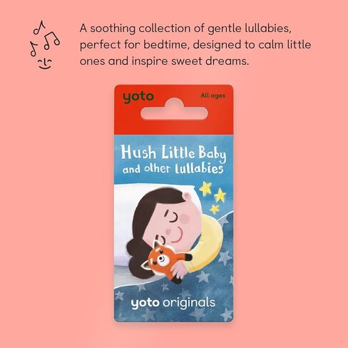 YOTO Hush Little Baby and Other Lullabies - Kids Audio Card for Use with Player & Mini All–in–1 Audio Player, Screen–Free Listening with Fun Festive Music for Playtime Travel & Parties, All Ages in Kuwait