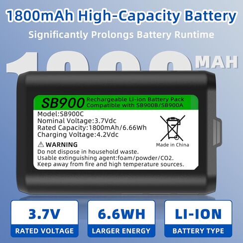 SAPBJ Upgraded 1800mAh Replacement Battery for Shure SB900B SB900A SB900B SB900, Compatible with Shure P3RA, P9RA+, P10R+ Receivers, ULX-D, QLX-D, AD Series Transmitters, All Associated Docking, etc. in Kuwait