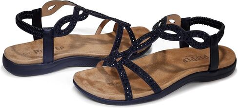 Women's Elegant Bohemian Braided Strappy Flat Sandals - Vegan Leather Open Toe Dressy Sandals with Adjustable Heel Elastic Strap for Custom Comfort in Saudi Arabia