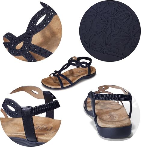 Women's Elegant Bohemian Braided Strappy Flat Sandals - Vegan Leather Open Toe Dressy Sandals with Adjustable Heel Elastic Strap for Custom Comfort in Saudi Arabia