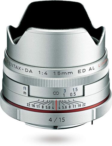 PENTAX Limited Lens Super Wide-Angle Single Focus Lens HD PENTAX-DA15mmF4ED AL Limited Silver K Mount APS-C Size 21480 in Kuwait