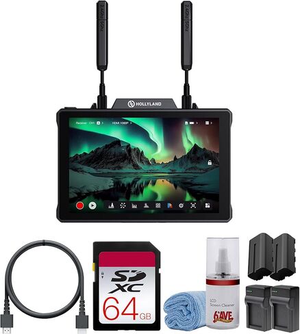 Hollyland Pyro 7 Wireless Video Transmitter and Receiver with 7 Inch Camera Field Monitor, 1200nit, HDMI, SDI, 1300 ft, RTMP (Bundle) in Kuwait