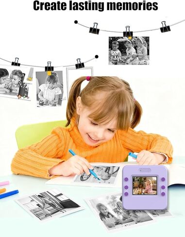 5 لفات من ورق إعادة تعبئة طباعة الكاميرا الفورية للأطفال لـ Sylvanthos A30، ورق طباعة حراري صديق للبيئة من UYRUREL لكاميرا الأطفال، طباعة فورية بدون انحشار. in Kuwait