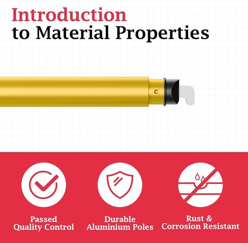 EMART 4ft-10ft Pipe and Drape Adjustable Crossbar for Backdrop Stand, Background & Curtain and Wedding Decor -Gold in Kuwait
