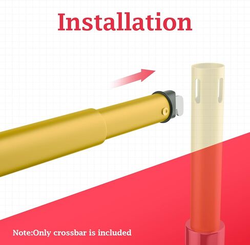 EMART 4ft-10ft Pipe and Drape Adjustable Crossbar for Backdrop Stand, Background & Curtain and Wedding Decor -Gold in Kuwait
