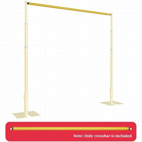 EMART 4ft-10ft Pipe and Drape Adjustable Crossbar for Backdrop Stand, Background & Curtain and Wedding Decor -Gold in Kuwait