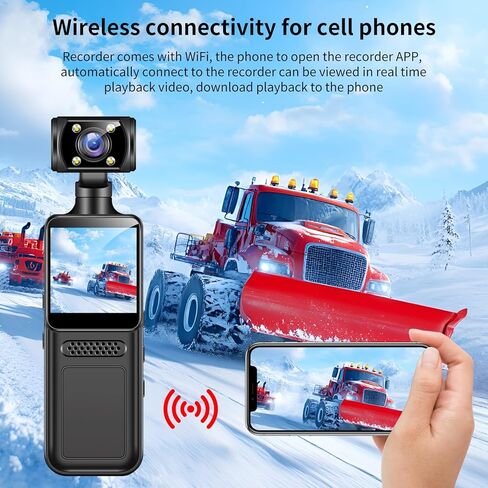 Body Camera with Audio and Video Recording, Mini Wearable Body Worn Cam Sports & Action Video Cameras with 64G Card. in Kuwait