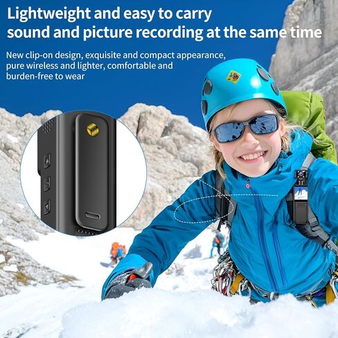 Body Camera with Audio and Video Recording, Mini Wearable Body Worn Cam Sports & Action Video Cameras with 64G Card. in Kuwait