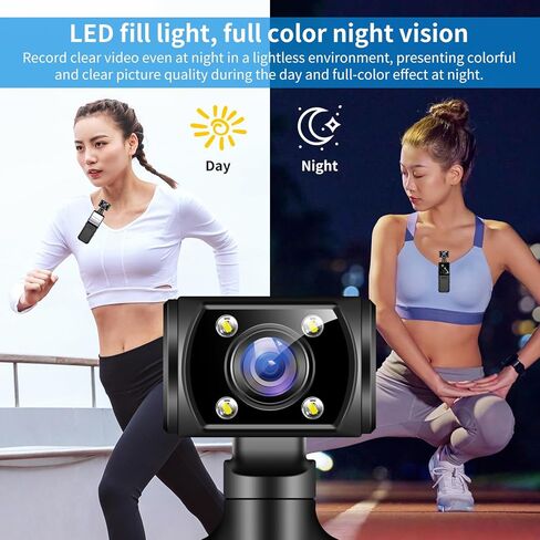 Body Camera with Audio and Video Recording, Mini Wearable Body Worn Cam Sports & Action Video Cameras with 64G Card. in Kuwait