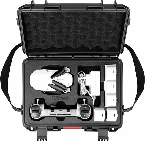 حافظة صلبة FPVtosky لجهاز Potensic Atom 2/3-Axis/SE/Atom LT Fly More Combo. حقيبة مقاومة للماء والصدمات يمكنها حمل جهاز التحكم عن بعد والبطاريات والشاحن والملحقات (الجراب فقط) in Kuwait