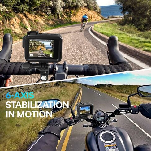 4K Action Camera - Dual Touch Screen, Underwater Sports Camera with WiFi, 170° Wide Angle,Vlogging Sports,Anti-Shake Long Battery Life - Free 64GB MicroSD Card in Kuwait