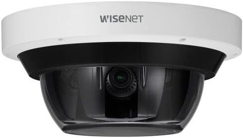 Hanwha PNM-9085RQZ1 4X5MP (20MP) IR ICR WDR شبكة خارجية H.265 PoE كاميرا متعددة الاتجاهات 4.13~9.4 مم (2.3X) عدسة متغيرة البؤرة بمحرك، أبيض/ألومنيوم in Kuwait