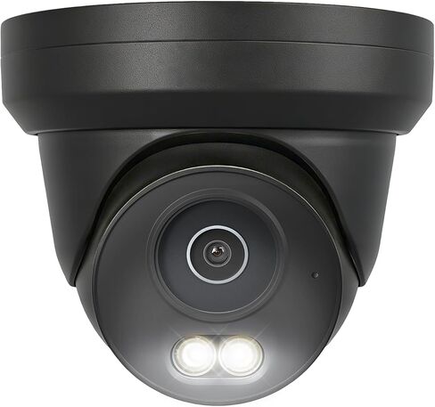 UNILOOK 4K 8MP PoE Security Camera, Turret IP Camera Outdoor Indoor Wired, 100ft Smart Color Night Vision, Human/Vehicle Detection, IP66, Built-in Audio, @20fps, Wide Angle, Full Metal, NDAA (Black) in Kuwait