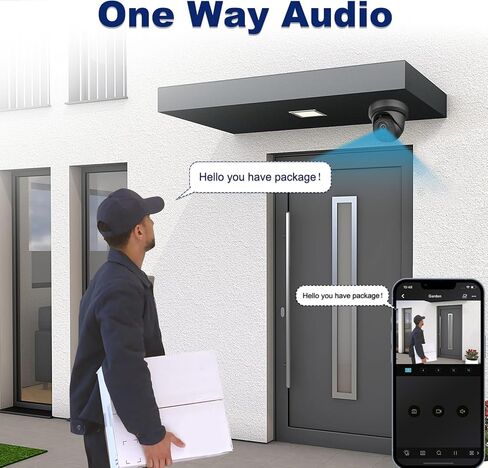 UNILOOK 4K 8MP PoE Security Camera, Turret IP Camera Outdoor Indoor Wired, 100ft Smart Color Night Vision, Human/Vehicle Detection, IP66, Built-in Audio, @20fps, Wide Angle, Full Metal, NDAA (Black) in Kuwait