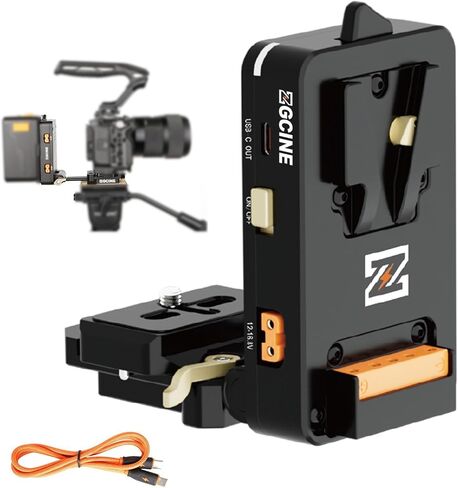 ZGCINE V Mount Plate VM-VP4 مع Arca-Swiss Quick Release، VMount قابل للطي لبطارية ZGCINE NEEWER SMALLRIG V-Mount، لـ Canon Sony Nikon Panasonic LUMIX بدون مرآة، كاميرا DSLR، حامل ثلاثي القوائم in Kuwait