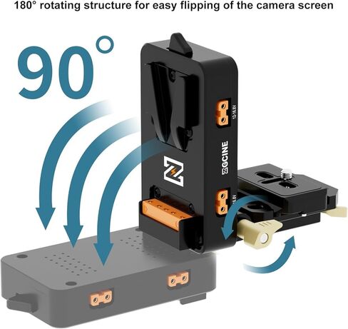 ZGCINE V Mount Plate VM-VP4 مع Arca-Swiss Quick Release، VMount قابل للطي لبطارية ZGCINE NEEWER SMALLRIG V-Mount، لـ Canon Sony Nikon Panasonic LUMIX بدون مرآة، كاميرا DSLR، حامل ثلاثي القوائم in Kuwait